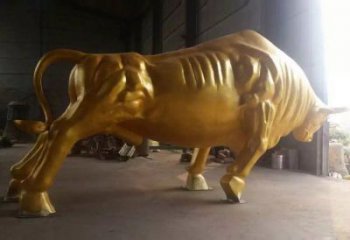 烤漆金牛雕塑廠家 戶外賓館擺件 大型現(xiàn)代金牛雕塑
