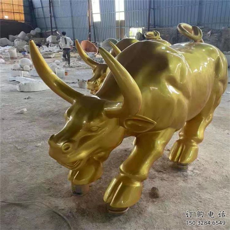 園林金牛雕塑廠家 大型餐飲店擺件 街道仿古金牛雕塑