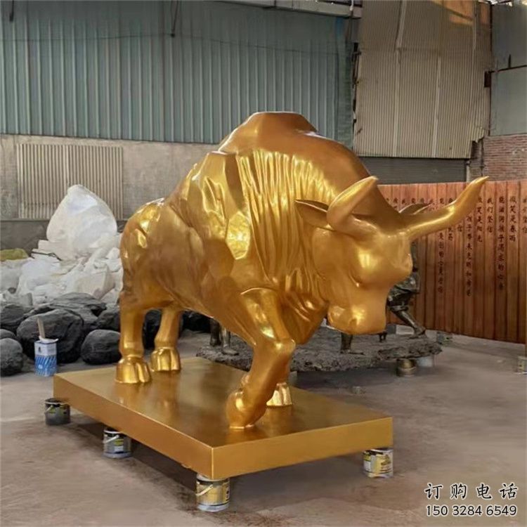 風景區金牛雕塑廠家 中式戶外擺件 現代仿古金牛雕塑