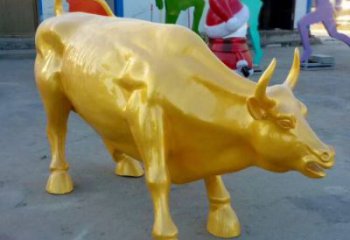 公園金牛雕塑廠家 中式啞光小品 風景區仿古金牛雕塑