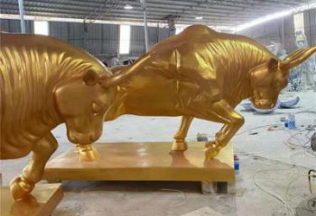 彩繪金牛雕塑廠家 大型噴漆小品 現代創意金牛雕塑