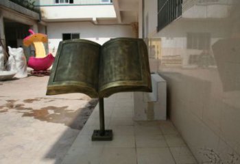 鍛造書本雕塑廠家 抽象烤漆小品 戶外書本雕塑