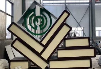 鍛造書籍雕塑廠家 現(xiàn)代創(chuàng)意小品 戶外書籍雕塑