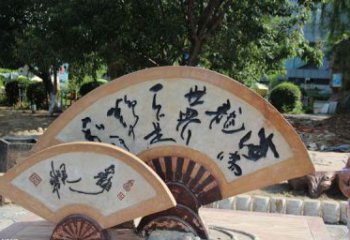 彩繪扇子雕塑廠家 現(xiàn)代廣場擺件 街頭不銹鋼扇子雕塑
