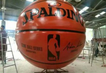 噴漆籃球雕塑廠家 中式運(yùn)動(dòng)小品 體育不銹鋼籃球雕塑