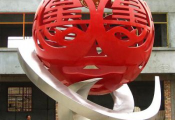 烤漆圓球雕塑廠家 鏤空創意小品 戶外不銹鋼圓球雕塑