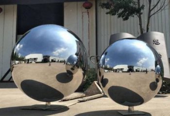 鏡面球狀雕塑廠家  現(xiàn)代創(chuàng)意小品 別墅區(qū)不銹鋼球狀雕塑