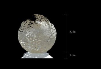 廣場花球雕塑廠家  戶外烤漆小品  鏤空不銹鋼花球雕塑