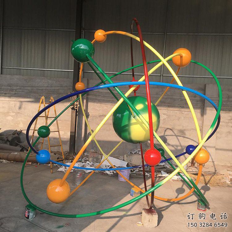 現代星球雕塑廠家 鏤空創意擺件 別墅區不銹鋼星球雕塑