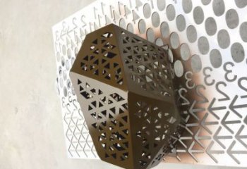 公園石塊雕塑廠家 鏤空戶外擺件 戶外不銹鋼石塊雕塑