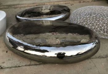 抽象鵝卵石雕塑廠家 創意小品 歐式不銹鋼鵝卵石雕塑