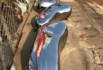 異形鵝卵石雕塑廠家 現(xiàn)代公園小品 戶外不銹鋼鵝卵石雕塑