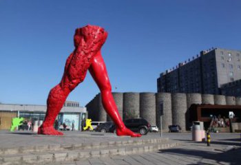 現代漢字雕塑廠家 大型別墅區擺件 抽象不銹鋼漢字雕塑