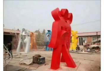 企業甲骨文雕塑廠家  廣場創意小品 歐式不銹鋼甲骨文雕塑