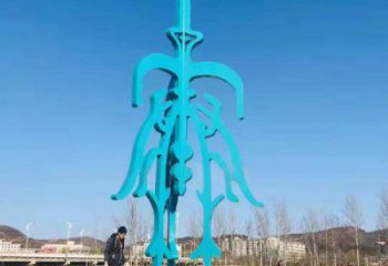 大型商場甲骨文雕塑廠家 鏤空創意擺件 現代不銹鋼甲骨文雕塑