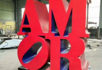 步行街字母雕塑廠家 剪紙游樂場(chǎng)小品 鑄造不銹鋼字母雕塑