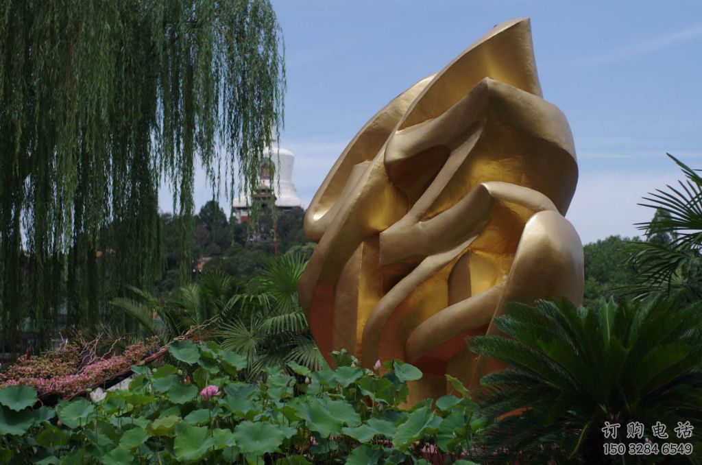 大型福字雕塑廠家 鍛造公園小品 現代不銹鋼福字雕塑