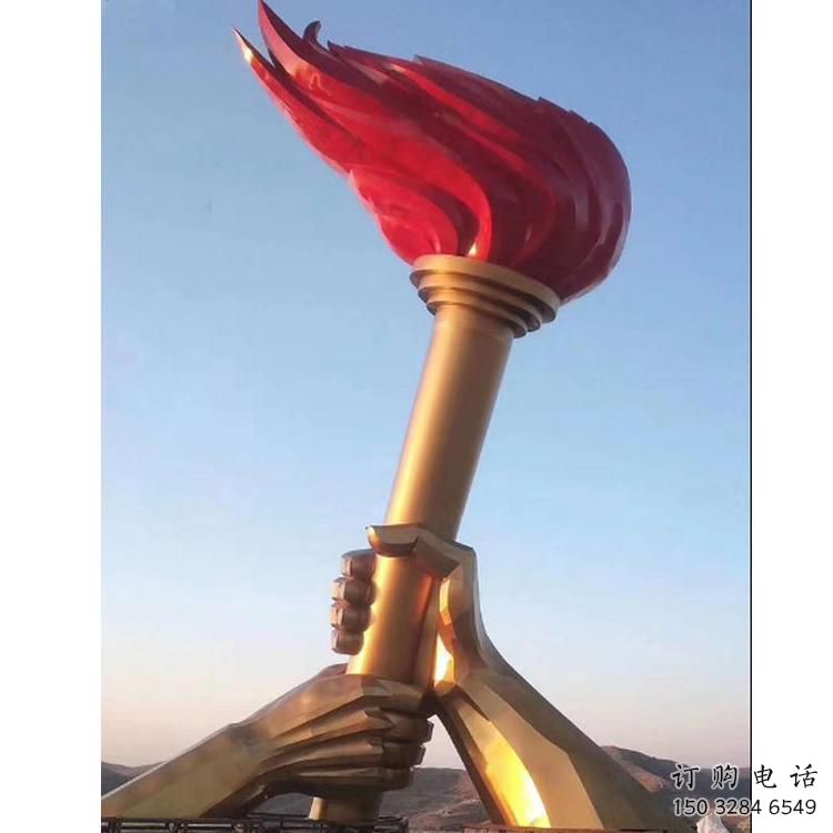 戶外火把雕塑廠家 現代小品 不銹鋼大型火把雕塑