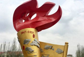 大型商場(chǎng)火炬雕塑廠家 現(xiàn)代擺件 創(chuàng)意不銹鋼火炬雕塑