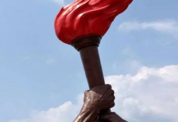 烤漆火炬雕塑廠家 大型別墅區擺件 現代不銹鋼火炬雕塑