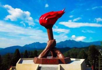 廣場(chǎng)火把雕塑廠家 黨建小品 大型不銹鋼火把雕塑
