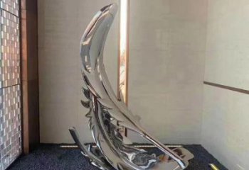 現(xiàn)代羽毛雕塑廠家 大型別墅區(qū)擺件 戶外不銹鋼羽毛雕塑