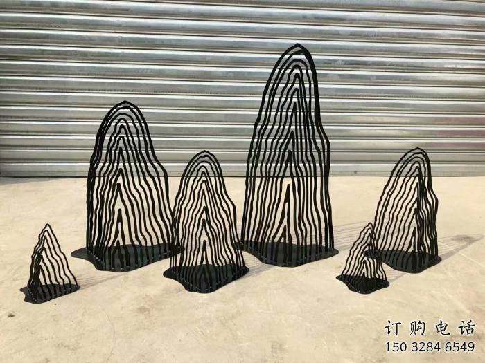 歐式假山雕塑廠家 抽象鏤空擺件 現(xiàn)代不銹鋼假山雕塑
