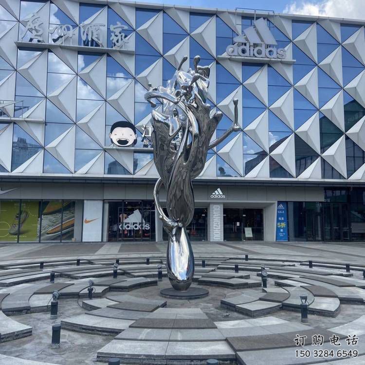 幾何浪花雕塑廠家 現(xiàn)代創(chuàng)意小品 大型不銹鋼浪花雕塑生產(chǎn)