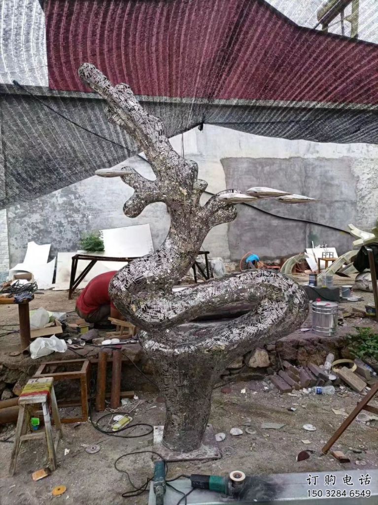 異形波浪雕塑廠家 現(xiàn)代廣場小品 戶外不銹鋼波浪雕塑生產(chǎn)