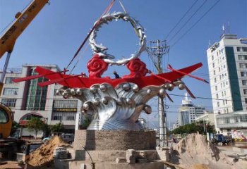 歐式水花雕塑廠家 抽象公園擺件 現(xiàn)代不銹鋼水花雕塑生產(chǎn)