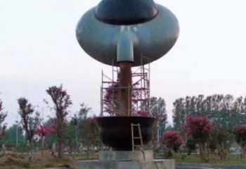 拉絲茶壺雕塑廠家 創意擺件 大型不銹鋼茶壺雕塑生產