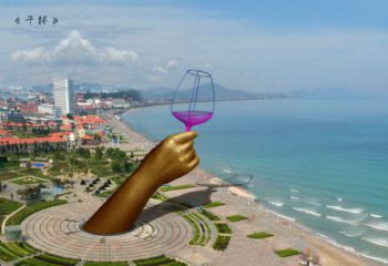 歐式高腳杯雕塑廠家 抽象擺件 現(xiàn)代不銹鋼高腳杯雕塑