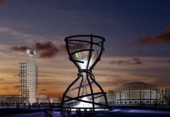 鏤空高腳杯雕塑廠家 廣場小品 戶外不銹鋼高腳杯雕塑生產