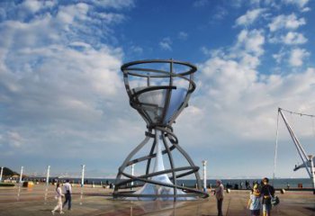 中式漏斗雕塑廠家 創意小品 游樂場不銹鋼漏斗雕塑