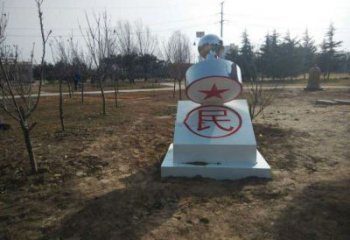 街道印章雕塑廠家 現(xiàn)代擺件 鏡面不銹鋼印章雕塑