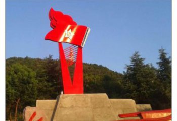 企業(yè)國旗雕塑廠家 戶外小品 現(xiàn)代不銹鋼國旗雕塑