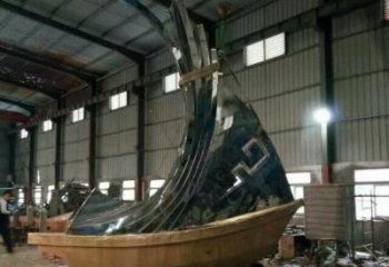 房地產(chǎn)帆船雕塑廠家 公園擺件 鍛造不銹鋼帆船雕塑