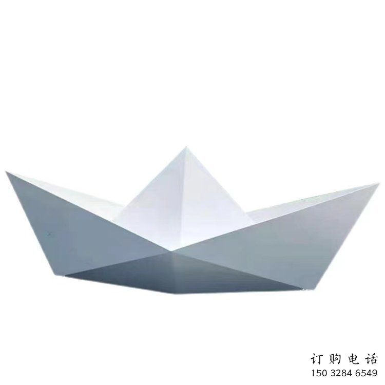 游樂場船型雕塑廠家 現(xiàn)代擺件  幾何不銹鋼船型雕塑
