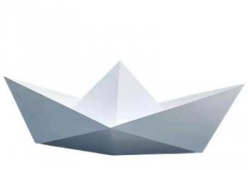 游樂場船型雕塑廠家 現(xiàn)代擺件  幾何不銹鋼船型雕塑