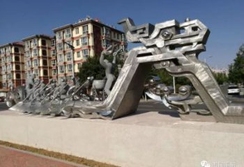 廣場龍舟雕塑廠家 公園小品 大型不銹鋼龍舟雕塑生產(chǎn)