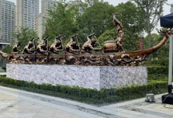 體育場(chǎng)劃船雕塑廠家 運(yùn)動(dòng)小品 戶外不銹鋼劃船雕塑廠家