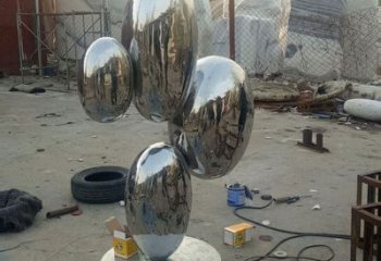 現代雞蛋雕塑廠家 大型別墅區擺件 創意不銹鋼雞蛋雕塑生產