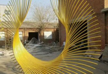 拉絲鳳尾雕塑廠家 鏤空創意擺件 大型不銹鋼鳳尾雕塑生產