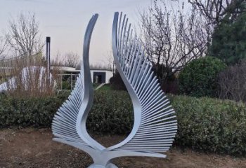 創意鳳尾雕塑廠家 公園小品 大型不銹鋼鳳尾雕塑生產