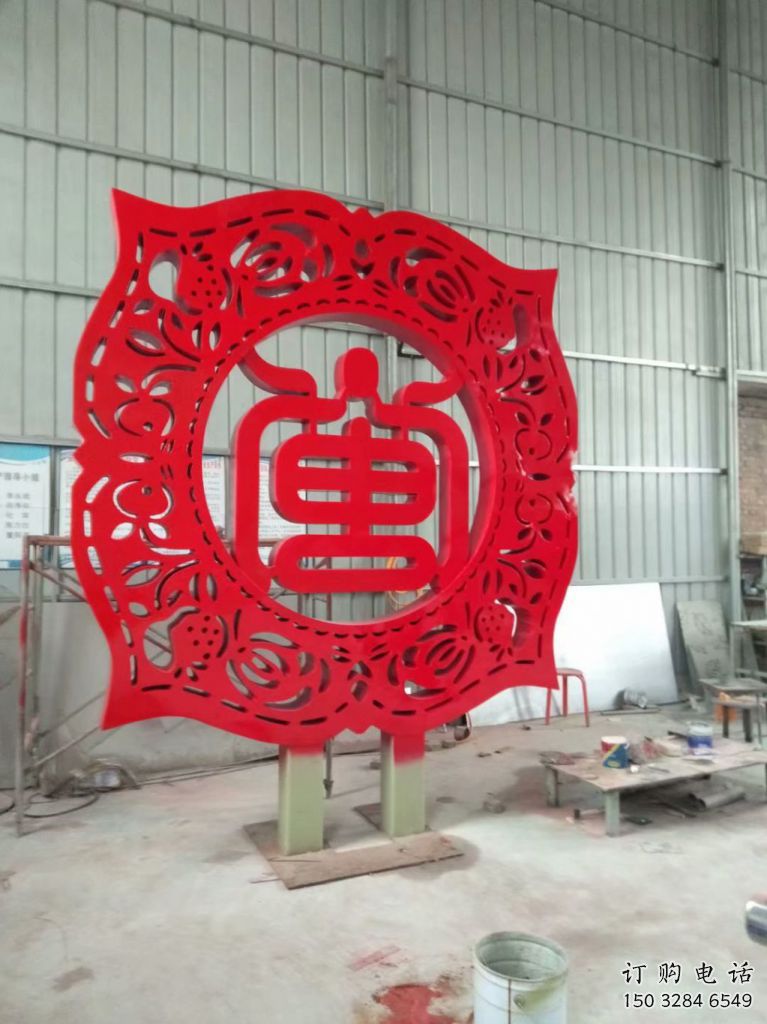 酒店屏風(fēng)雕塑廠家 戶外賓館小品 烤漆不銹鋼屏風(fēng)雕塑