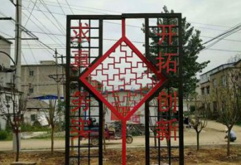 街頭屏風雕塑廠家 大型公園擺件 創意不銹鋼屏風雕塑