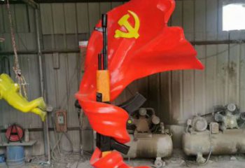 拉絲號角雕塑廠家 創意擺件 別墅區不銹鋼號角雕塑