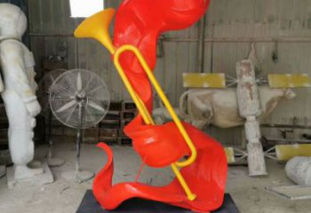 大型沖鋒號雕塑廠家 鍛造小品 現代不銹鋼沖鋒號雕塑生產