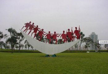 異形月牙形雕塑廠家 現(xiàn)代廣場小品 公園不銹鋼月牙形雕塑生產(chǎn)