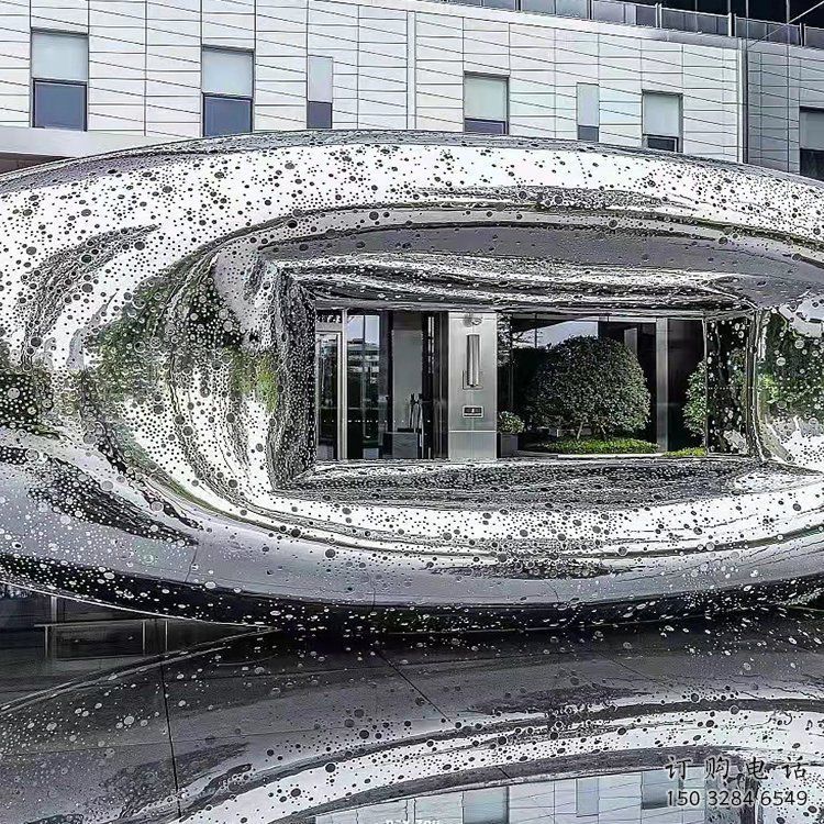 烤漆圓鏡雕塑廠家 鏤空小品 戶外不銹鋼圓鏡雕塑生產